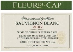 Fleur Du Cap Sauvignon Blanc Western Cape Rating And Review