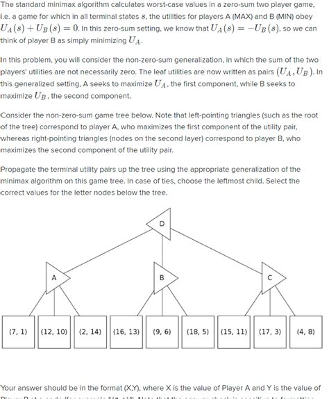 The Standard Minimax Algorithm Calculates Worst Case Chegg