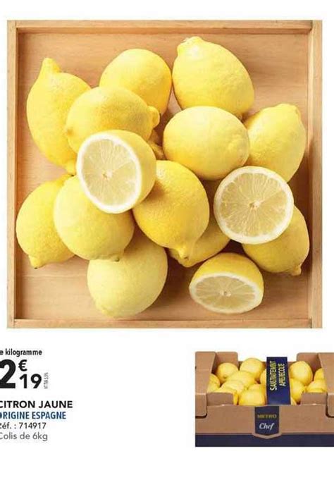 Promo Citron Jaune Chez Metro Icatalogue Fr