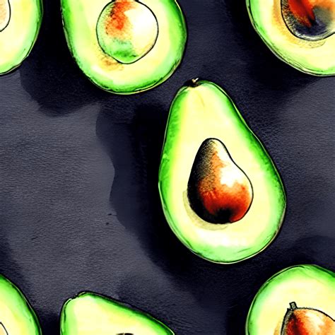 Watercolor Avocados Graphic Creative Fabrica