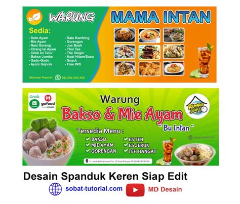 Download Contoh Spanduk Makanan Menarik Format CDR Gratis - Sobat-Tutorial