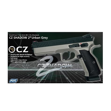 Asg Cz Shadow Airsoftpistole Co Blow Back Mm Bb Urban Grey