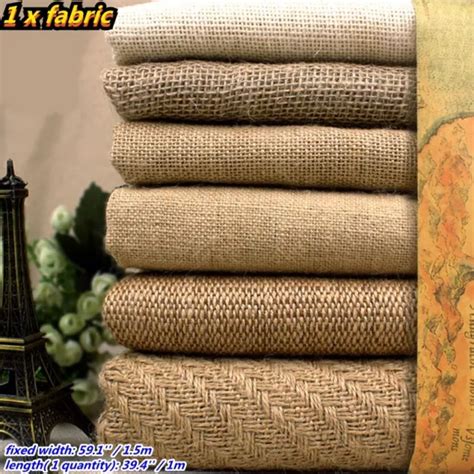 Jute Naturel Sac Tissu Toile De V Tements Pour Rideau Nappe Diy Couture