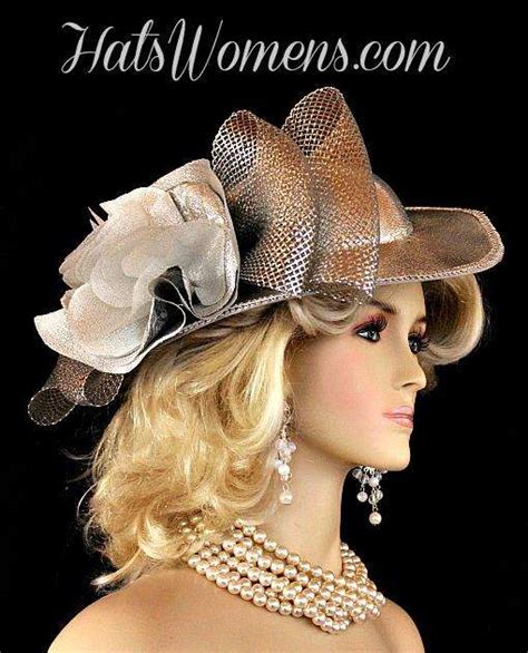 Ladies Metallic Silver Lame Bridal Church Vintage Style Hat Wedding ...