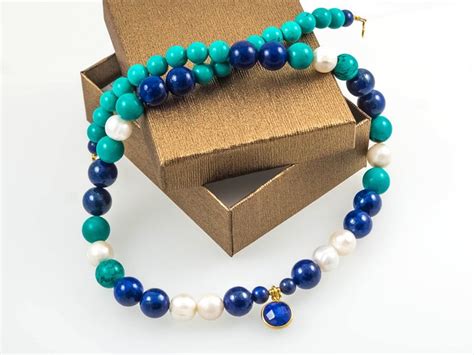 Lapis Lazuli And Turquoise Necklace With Sapphire And Catawiki