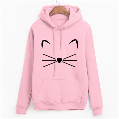 Kawaii Kitty Kitten Cats Pink White Tracksuits Women Casual Fleece