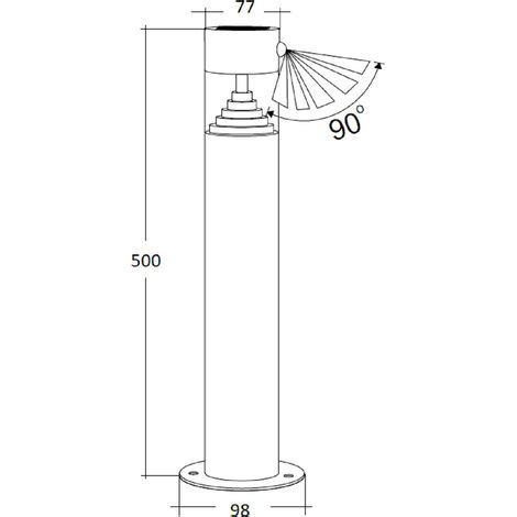 Lampioncino Solare Esterni Led W Superficie Cm Acciao Inox Con