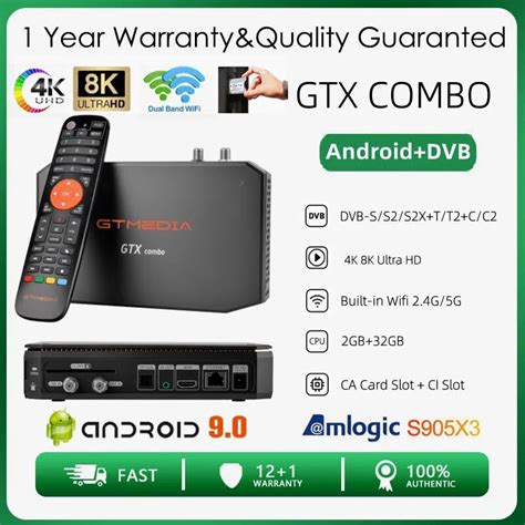 GTMEDIA GTX Combo Satellite Receiver Android9 0 DVB S S2 S2X T T2 C C2