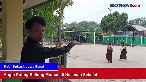 Fenomena Angin Puting Beliung Di Halaman Sekolah Picu Kepanikan Siswa