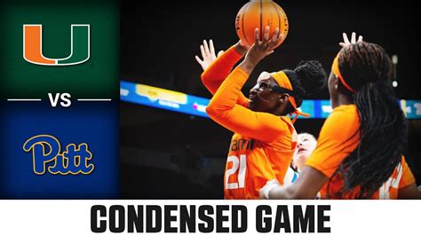 Miami Vs Pitt Condensed Game Acc Womens Basketball Youtube