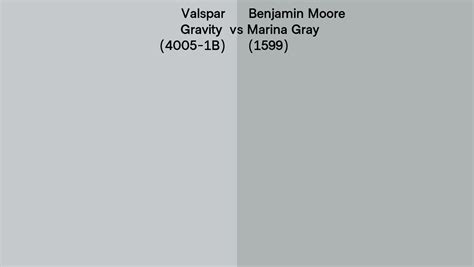 Valspar Gravity B Vs Benjamin Moore Marina Gray Side By