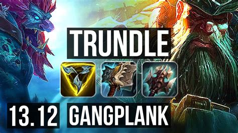 TRUNDLE Vs GANGPLANK TOP 7 Solo Kills 700 Games EUW Master 13