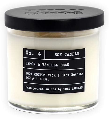 Amazon Lulu Candles Scented Jar Candle Lemon Vanilla Bean