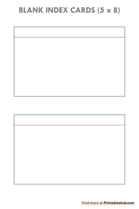 Blank Index Cards X Free Printable Worksheets Library