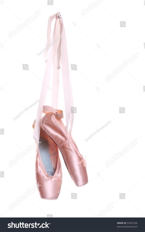 Hanging Pink Ballet Shoes Isolated On Stock Photo Shutterstock