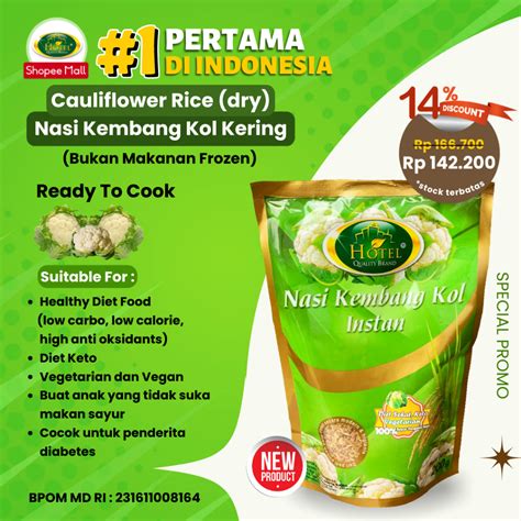 Jual Cauliflower Rice Dry Nasi Kembang Kol Hotel Kering Gr Beras