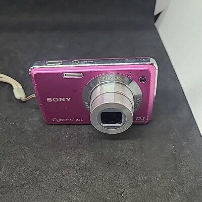 Pink Sony Cyber Shot DSC W220 12 1MP LCD Digital Camera Bad Screen