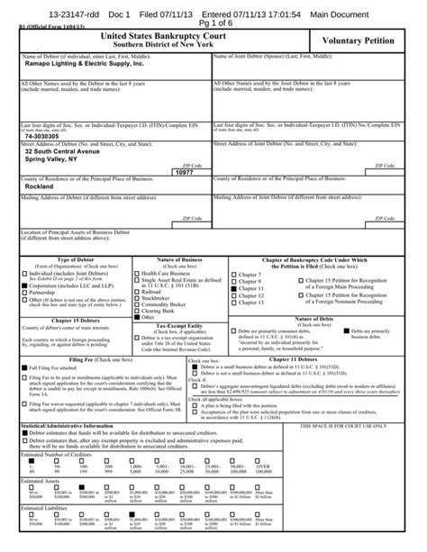 Bankruptcy Forms