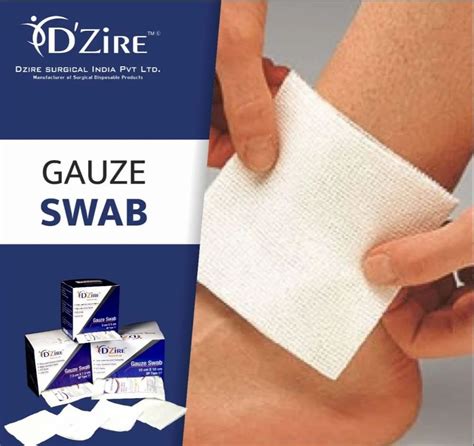 Cotton White Sterile Gauze Swab Size 5cm X 5cm 8 Ply At Rs 10 Piece