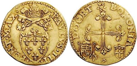 Scudo D Oro Paul Iii Bolonia Estados Pontificios Numista