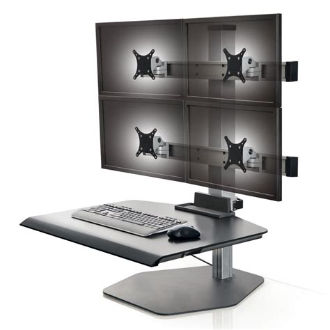 Innovative Winston Quad Freestanding Sit Stand Workstation