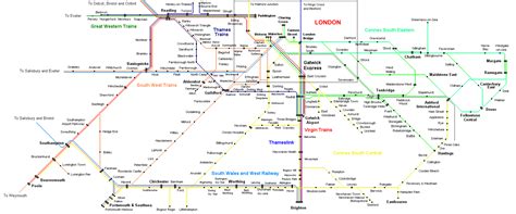 Rail Map South East England