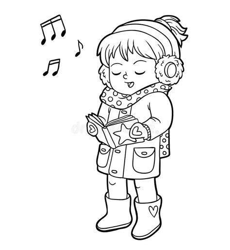 Girl Singing Coloring Page Coloring Pages