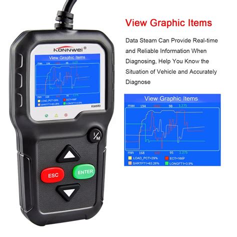 Original Konnwei Kw680 Obdii/eobd Full Obd2 Function Code Reader ...