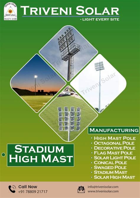 High Intensity Discharge Pure White Stadium Mast Mtr Long At Rs