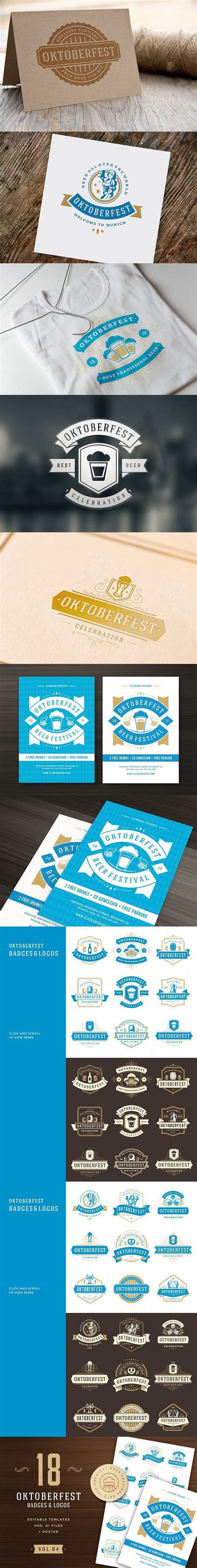 Oktoberfest Badges And Logos Typography Invitation Design Web