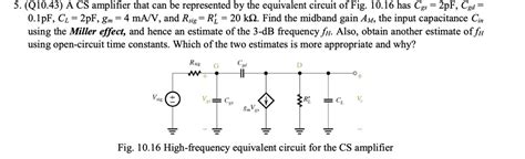 Solved Q A Cs Amplifier That Can Be Represented By The