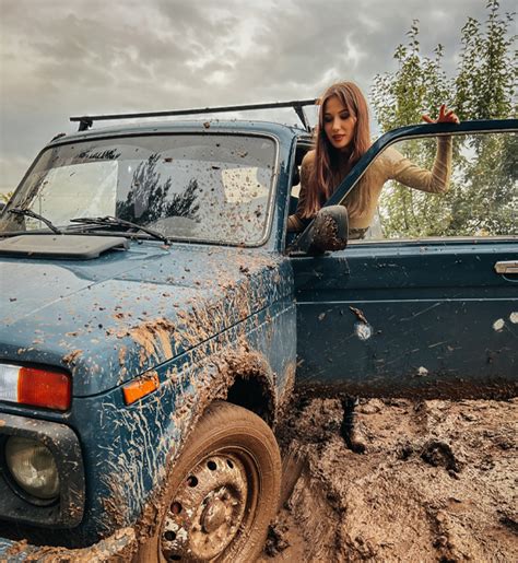 Car Stuck Tanya Got Stuck In The Mud On The Niva Krisstuckgirls