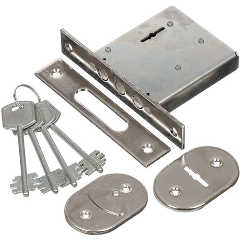 Замок врезной Зенит, ЗВ8-6.1, 00-00000442, без ручки, сувальдный, хром ...