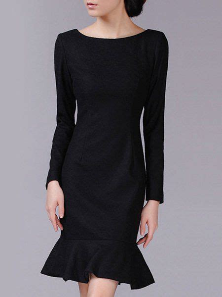 Long Sleeve Midi Dress High Neck Dress Stylewe Independent Designers