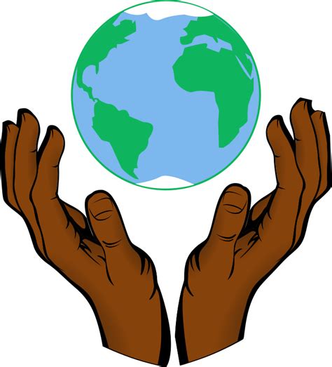 Earth in Hands - Openclipart