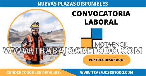 Mota Engil Tiene Nuevas Vacantes Para Diferentes Cargos