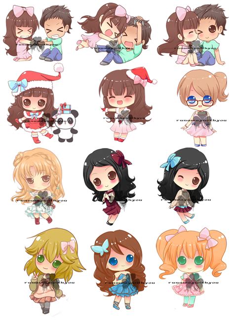 Chibi Bunch By Runawaywithyou On Deviantart Chibi Chibi Drawings