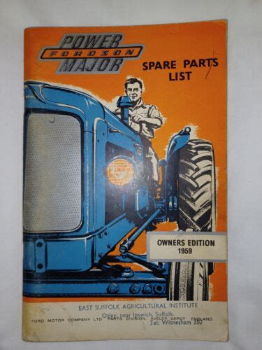 Fordson Power Major Spare Parts List Ebay