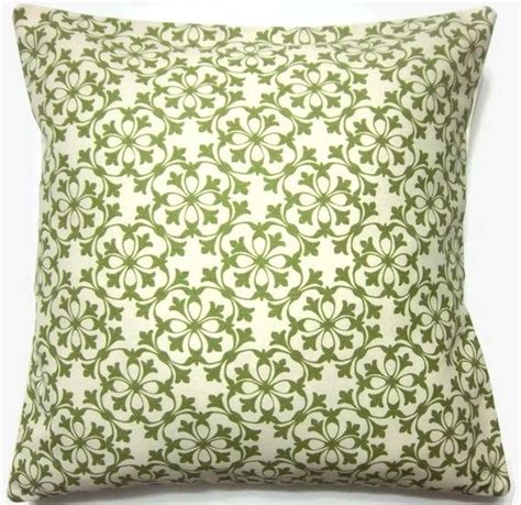 Two Olive Green White Pillow Covers Handmade Decorative | Etsy | White ...