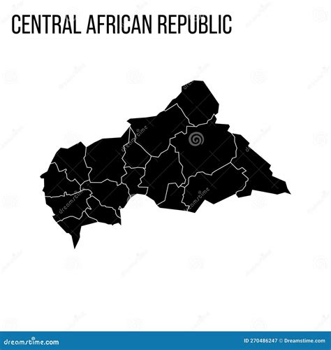 Central African Republic Political Map of Administrative Divisions ...