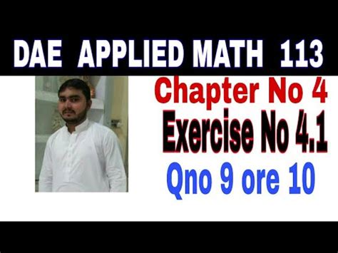 Dae Math St Year Applied Mathematics Chapter No