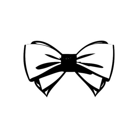 Bow Tie Icon Hand Draw Black Colour Father Day Logo Vector Element And Symbol Premium Ai