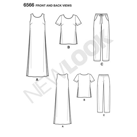 New Look New Look Pattern 6566 Misses Tunic Top And Pants