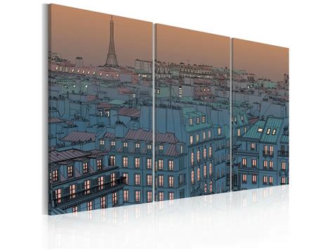 Tableau Paris La Ville Se Met En Veille X Cm