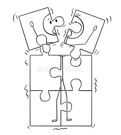 Stick Man Stick Figure Jigsaw Puzzle Stock Illustrations 98 Stick Man