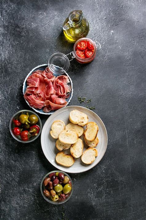 Ingredients for tapas stock image. Image of salad, olive - 106028291