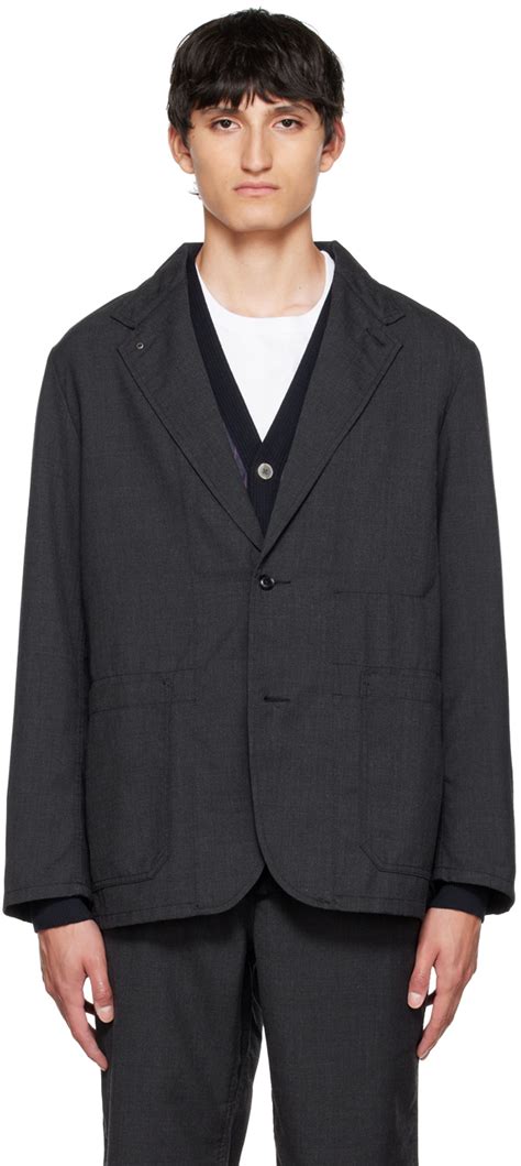 Nanamica Gray Wool Blazer Nanamica