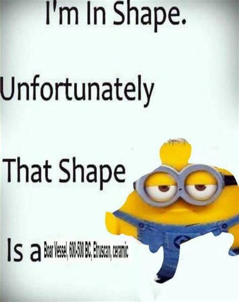 I'm in Shape | Boar Vessel | Funny minion memes, Minions, Minions funny