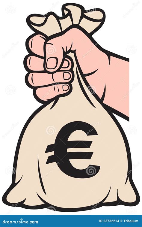 De Zak Van Het Geld Met Euro Teken Vector Illustratie Afbeelding