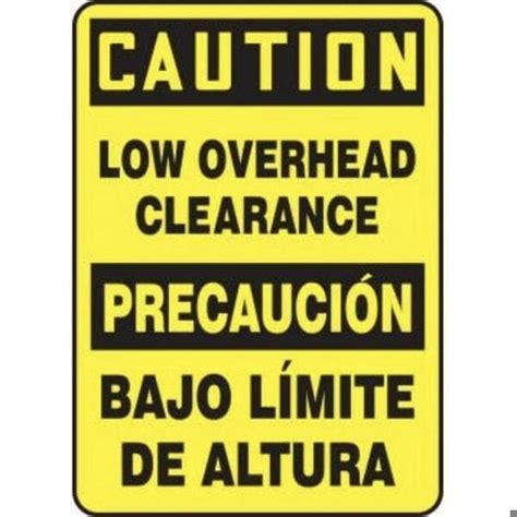 Accuform Bilingual Osha Caution Safety Sign Low Sbmecr606xv Zoro